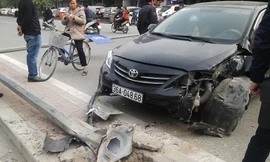 Hiện trường vụ tai nạn. Ảnh: Thanh Hà.