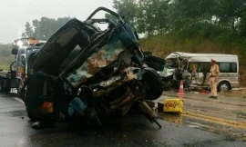 Hiện trường vụ tai nạn. Ảnh: Otofun.