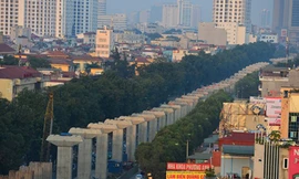 Cận cảnh tiến độ dự án đường sắt trên cao Hà Nội