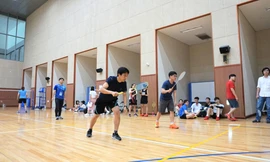 Đôi đôi nam Cầu lông đến từ trường Chungang tại vòng loại khu vực miền Bắc Đại hội thể dục thể thao VSAK lần thứ VII, năm 2019.