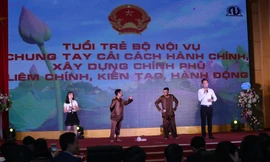 Những tiết mục dự thi độc đáo tại hội thi “Thanh niên với cải cách hành chính và văn hóa công sở”.