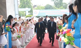 Ủy viên Bộ Chính trị, Bí thư Thành ủy Hà Nội Hoàng Trung Hải đến dự Đại hội 