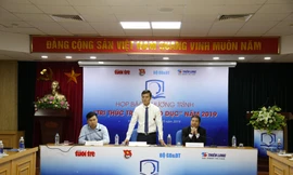 anh Bùi Quang Huy, Bí thư T.Ư Đoàn, Chủ tịch T.Ư Hội SVVN giới thiệu những nét mới của chương trình "Tri thức trẻ vì giáo dục" năm 2019