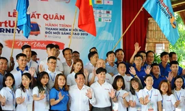 Lễ xuất quân “Hành trình thanh niên khởi nghiệp đổi mới sáng tạo” tại huyện Tịnh Biên, An Giang, ngày 10/10