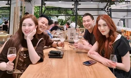 Bức ảnh 2 "nàng dâu hào môn" Bảo Thy - Lan Khuê hội ngộ gây xôn xao cõi mạng