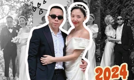Tóc Tiên và Hoàng Touliver đăng ảnh kỷ niệm ngày cưới với phong cách "cưới lại từ đầu"