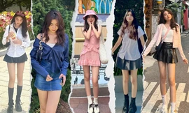 Phong cách thời trang năng động của Hạt Dẻ - con gái út MC Quyền Linh