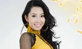 Lê Huỳnh Thúy Ngân rực rỡ như đóa mai vàng