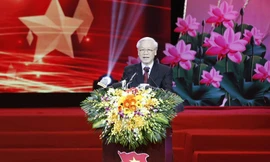 Tổng Bí thư Nguyễn Phú Trọng phát biểu tại Đại hội. Ảnh: Như Ý