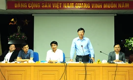 Chủ trì buổi họp Hội đồng xét chọn Giải thưởng Gương mặt trẻ Việt Nam tiêu biểu năm 2018, lần thứ 2 có các đồng chí: Lê Quốc Phong, Uỷ viên dự khuyết BCH T.Ư Đảng, Bí thư thứ nhất T.Ư Đoàn, Chủ tịch Hội đồng xét chọn Giải thưởng. Ảnh: Xuân Tùng