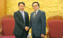 Trưởng Ban Đối ngoại Trung ương Hoàng Bình Quân tiếp đoàn đại biểu cấp cao Đoàn TNCS Trung Quốc tham dự Gặp gỡ hữu nghị Thanh niên Việt-Trung lần thứ 18. Ảnh: Xuân Tùng