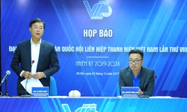 Họp báo thông tin Đại hội Hội LHTN Việt Nam lần thứ VIII. Ảnh: Xuân Tùng
