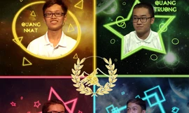 4 thí sinh tranh tài Chung kết Đường lên đỉnh Olympia năm thứ 18 tình cờ với con số 2. Ảnh: Facebook Đường lên đỉnh Olympia