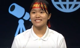 Ngô Huyền Trang được đối thủ nhận xét "quá nhanh, quá nguy hiểm" với phần thi vượt chướng ngại vật. Ảnh: Chụp màn hình