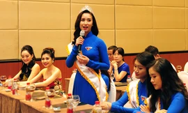 Hoa khôi cuộc thi Nữ sinh viên Việt Nam duyên dáng 2016 Đặng Thị Thu Hồng chia sẻ tại lễ phát động