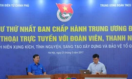 Ban Bí thư T.Ư Đoàn sẽ tổ chức đối thoại trực tuyến giữa Bí thư thứ nhất T.Ư Đoàn với ĐVTN năm 2018 với chủ đề “Tuổi trẻ sáng tạo dựng xây đất nước”. (Trong ảnh, là chương trình đối thoại trực tuyến năm 2017). Ảnh: Xuân Tùng
