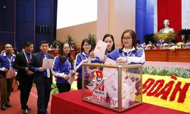 Đại hội đã tiến hành Bầu ban chấp hành T.Ư Đoàn khoá XI. Ảnh Như Ý