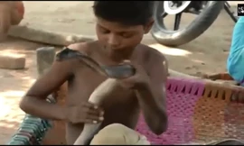 Bé trai 7 tuổi có sở thích chơi đùa với loài rắn hổ mang cức độc