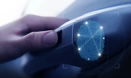 Hyundai Santa Fe 2019 sẽ có cảm biến vân tay.