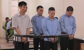 Các bị cáo tại tòa.