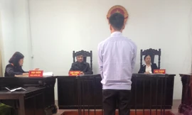 Phiên tòa xét xử Ngô Văn Hiếu.