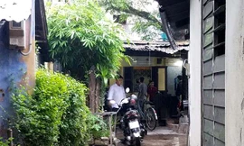 Ngôi nhà nơi xảy ra án mạng. Ảnh: A.FONG 