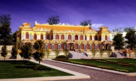 Phối cảnh điện Kiến Trung sau khi hoàn thành phục hồi, tôn tạo