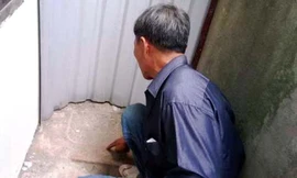 Một góc khuất của chùa, nơi phát hiện cháu bé sơ sinh còn chưa cắt dây rốn