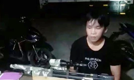 Đối tượng Phụng và khẩu súng tự chế có mức sát thương cao