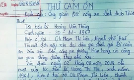 Thư cảm ơn của gia đình có nạn nhân nhảy cầu tự sát được công an cứu sống