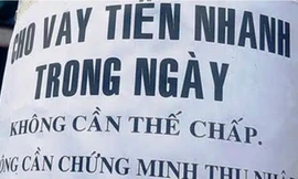 Tờ rơi quảng cáo tín dụng đen.