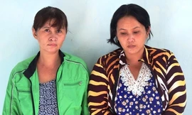 Hai đối tượng trộm là chị em ruột Diệp và Chi đã lôi kéo thêm con cháu tham gia vào hoạt động phạm pháp. (ảnh Phong Anh)