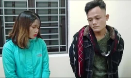 Hai đối tượng Tả và Điệp tại cơ quan chức năng