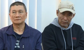 Hai đối tượng Teng Tien và Chen Chih Hsiung tại công an.