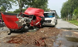 Hiện trường vụ tai nạn.