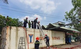 Hiện trường vụ cháy.