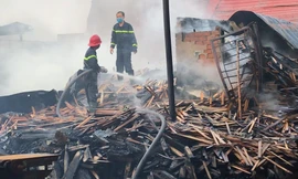 Hiện trường vụ cháy.