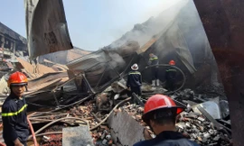 Hiện trường vụ cháy.