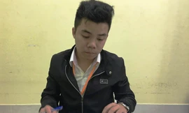 Nguyễn Thái Lực tại công an. Ảnh: công an cung cấp/
