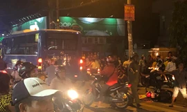 Hiện trường vụ tai nạn.