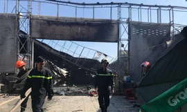 Hiện trường vụ cháy.