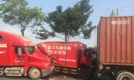 Hiện trường vụ tai nạn.