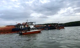 Hiện trường vụ tàu chìm.