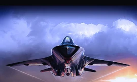 Mô hình tiêm kích đánh chặn thế hệ mới MiG-41. Ảnh: Tass