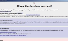 Một email đòi tiền chuộc mà hacker để lại. (Ảnh: Bkav)