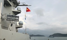 Tàu 012- Lý Thái Tổ neo tại khu vực Porto Malai