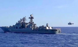 Chủ tịch Trung Quốc Tập Cận Bình (phải) và Tổng thống Nga Vladimir Putin trong cuộc gặp tại thượng đỉnh BRICS năm 2019 ở Brazil. (Ảnh: Reuters)