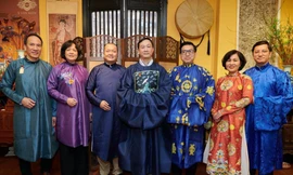 Một số mẫu lễ phục được sử dụng cho nghi lễ ngoại giao do NTK Nguyễn Đức Lộc thực hiện. Ảnh: FB NGUYỄN ĐỨC LỘC