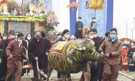 Chủ tịch nước Nguyễn Xuân Phúc dự Lễ Tịch điền Đọi Sơn