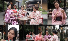 Á hậu Đào Hiền và các người đẹp mặc trang phục Yukata trải nghiệm văn hóa Nhật Bản